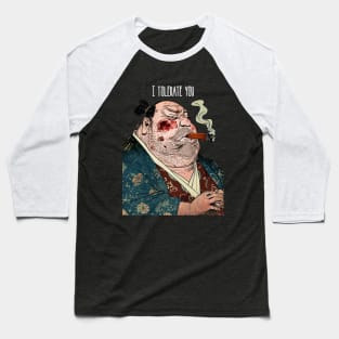 Puff Sumo: I Tolerate You on a Dark Background Baseball T-Shirt